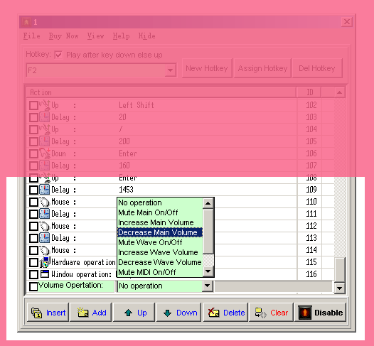 System Volume Operation [ Mute, Increase, Decrease]